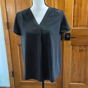 Black & Off-White Dot Blouse